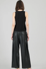 Clara Sun Woo Clara Sun Woo Black Liquid Leather High Scoop Modern Tank LS
