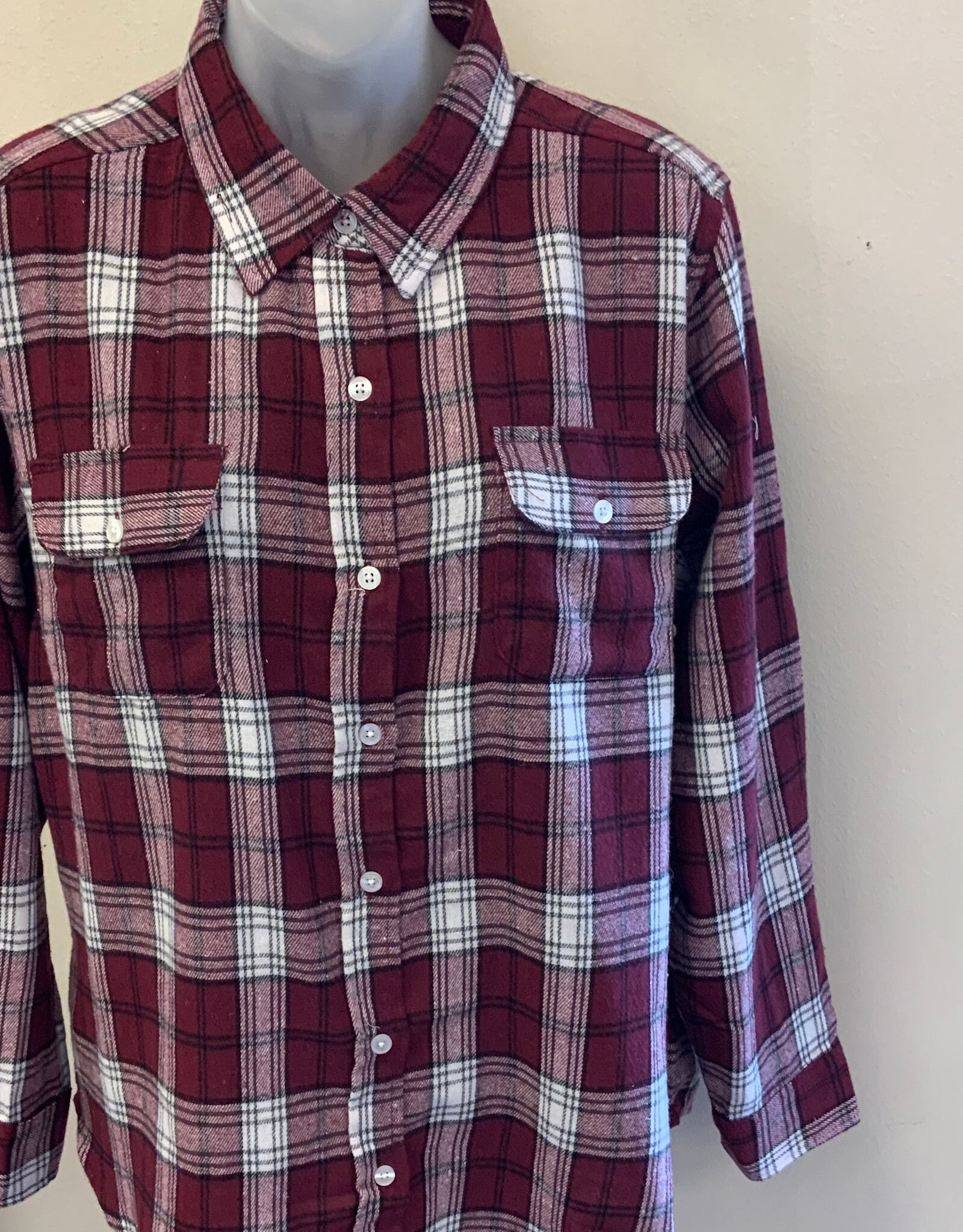 Keren Hart Keren Hart 79016A Wine Flannel Shirt BO