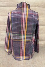 Trisha Tyler Trisha Tyler Purple Reversible Plaid Mock Neck Top AH