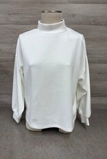 Picadilly Picadilly Off White Mock Neck Top