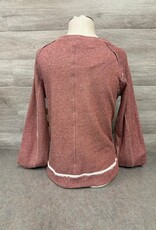 Tru Luxe Tru Luxe  Rust Raglan Slv Knit Top W/Pockets