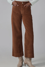 Lola Lola COLLETTE Blazed Brown High Rise Wide Leg Cord
