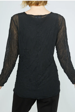 Olivia Olivia  Crinkle Mesh Layering Tee