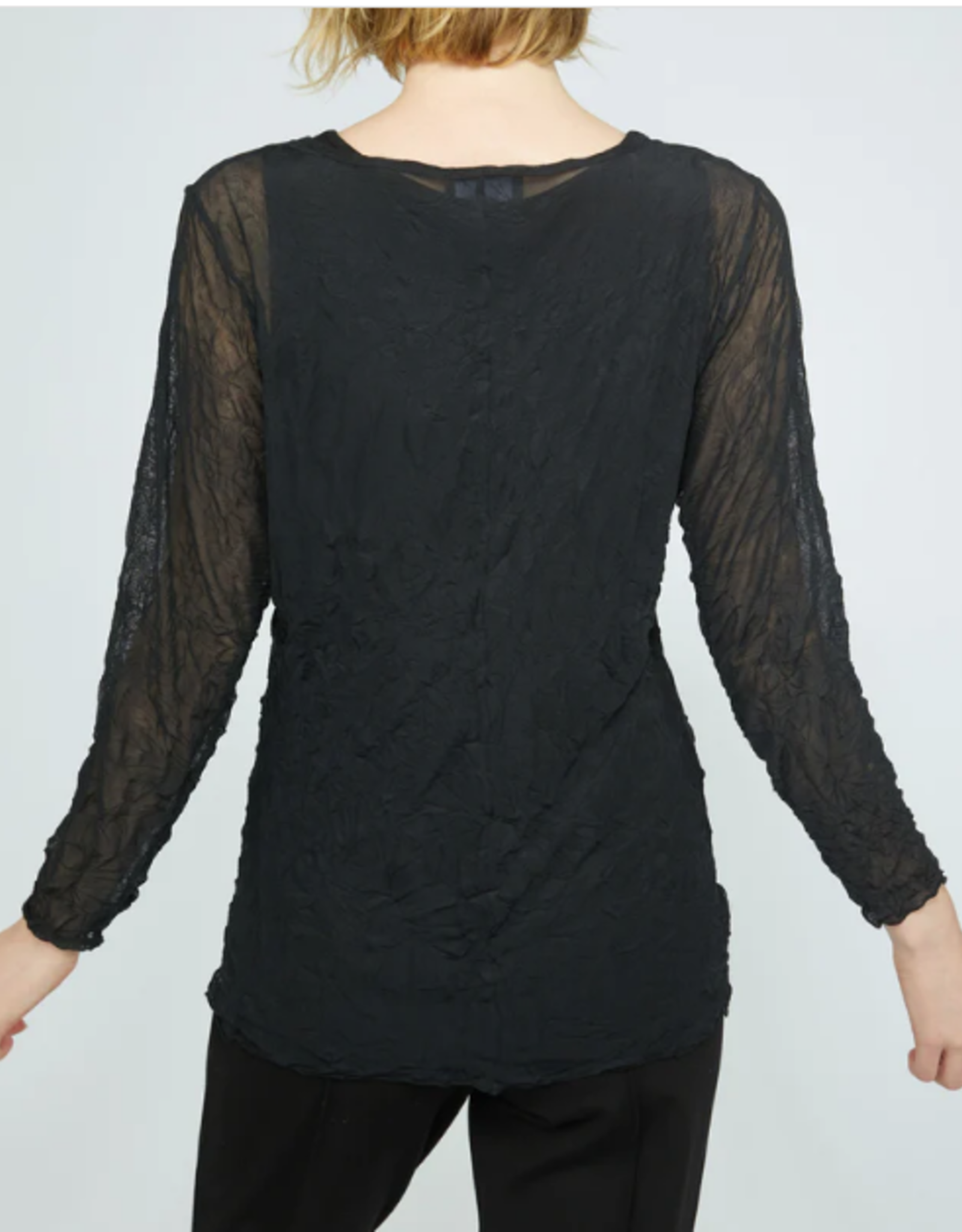Olivia Olivia  Crinkle Mesh Layering Tee