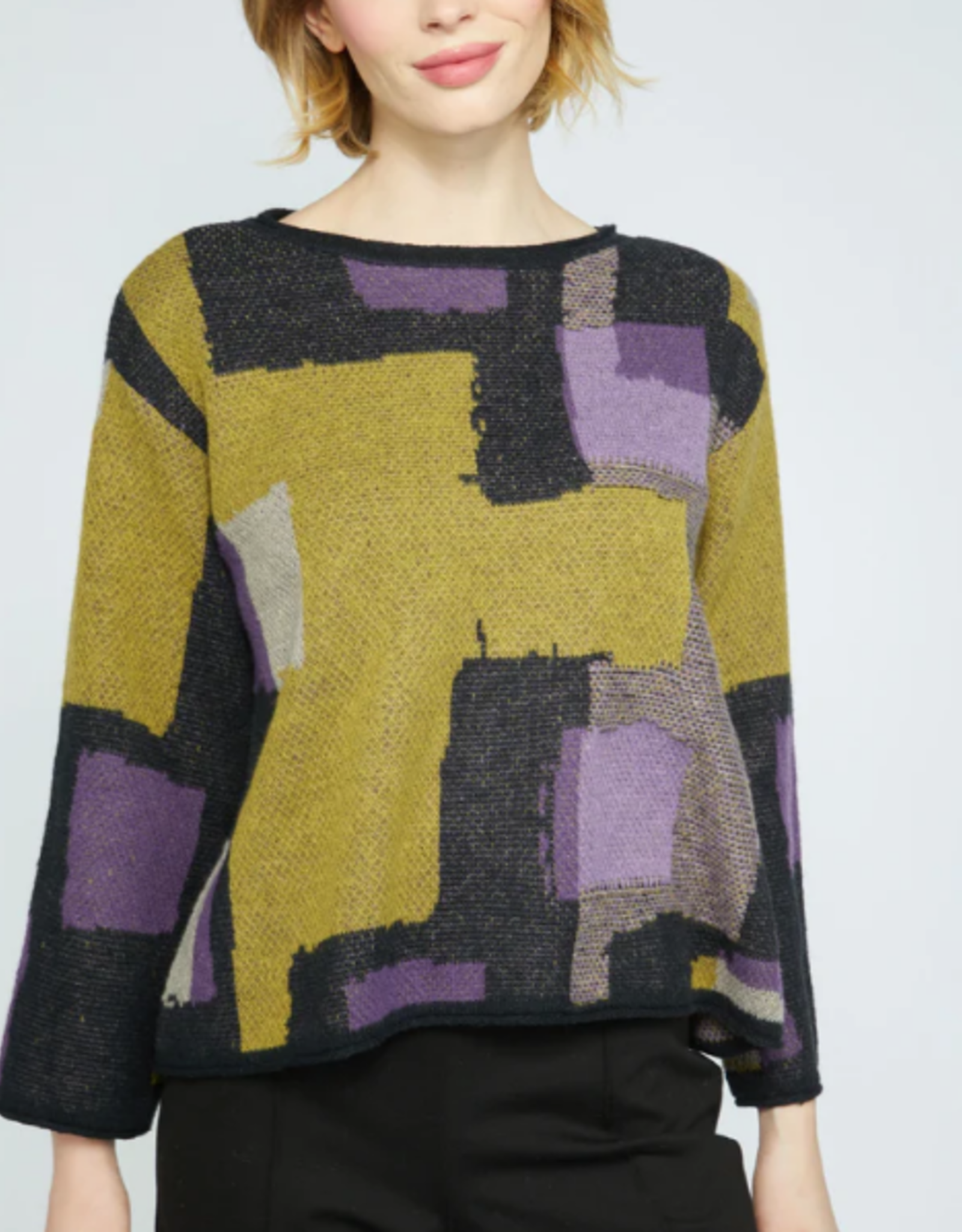 Olivia Olivia  Modern Collage Sweater CR
