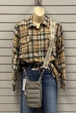 Keren Hart Keren Hart Green/Khaki Flannel Shirt BO