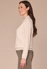 Democracy Democracy Ultra Navy L/S Crochet V Neck Sweater