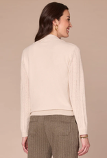Democracy Democracy Ultra Navy L/S Crochet V Neck Sweater