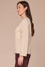 Democracy Democracy Heather Oatmeal Bell L/S Boat Neck Knit