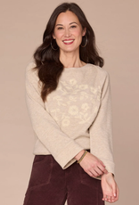 Democracy Democracy Heather Oatmeal Bell L/S Boat Neck Knit