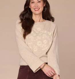Democracy Democracy Heather Oatmeal Bell L/S Boat Neck Knit