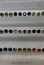 Swarovski Crystal Earring Gold Rounded Post