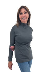 Keren Hart Keren Hart Long Sleeve Mock Neck Knit Top
