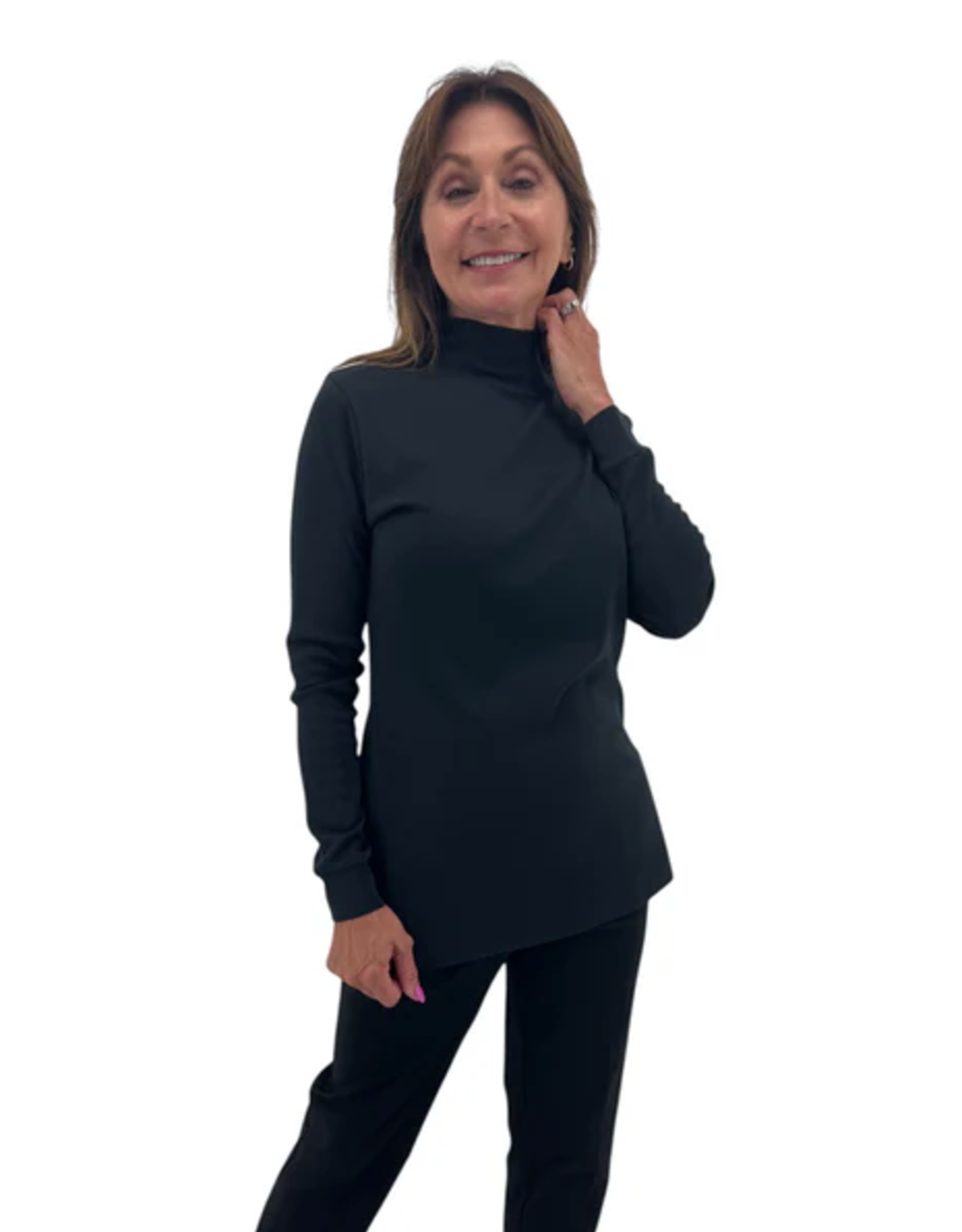 Keren Hart Keren Hart Long Sleeve Mock Neck Knit Top