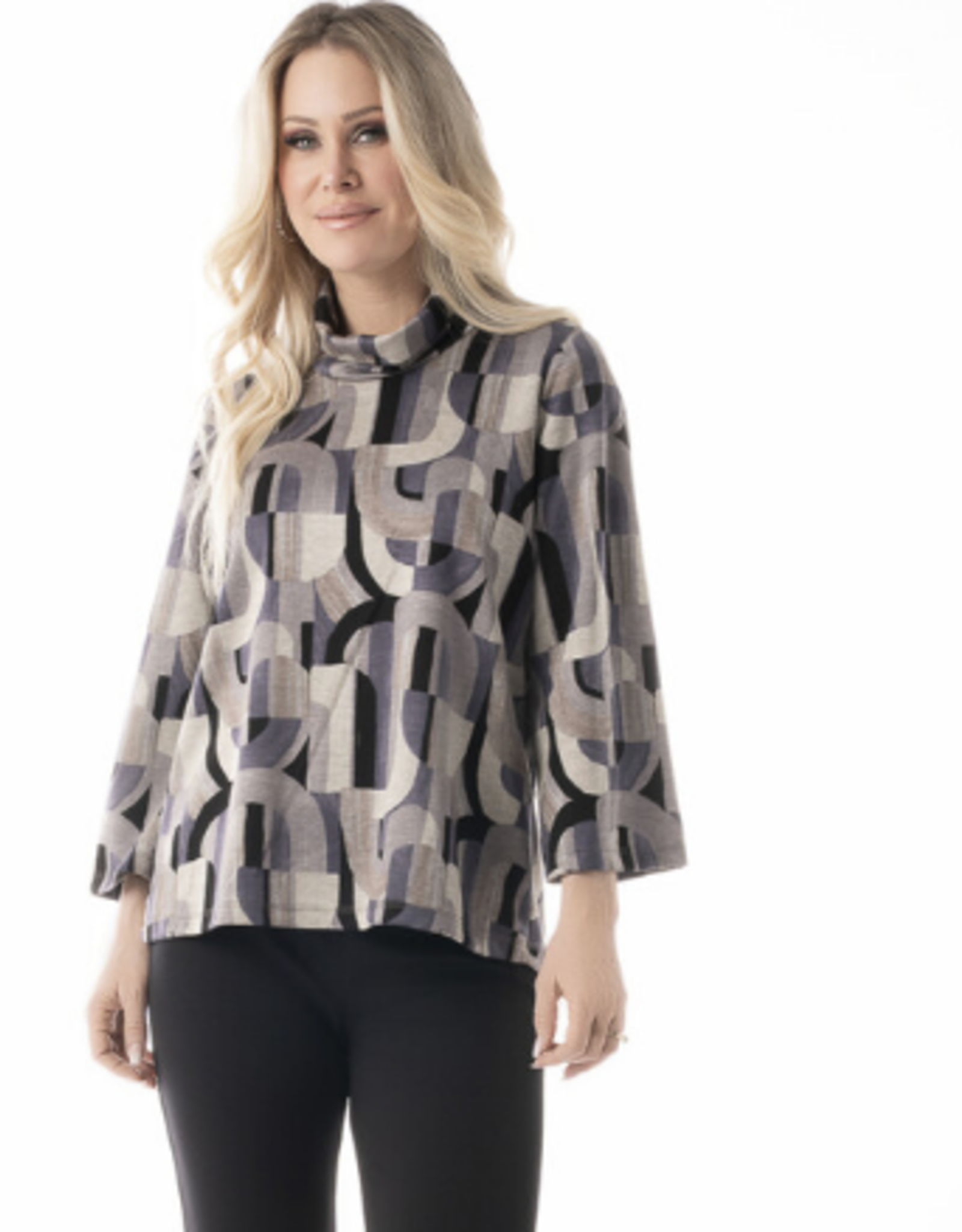 Pure Essence PURE Grey/Taupe Tunic Top AC
