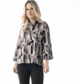 Pure Essence PURE Grey/Taupe Tunic Top AC