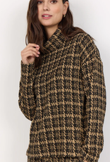 Soya Concept SOYA CONCEPTS Black/Tan Houndstooth Sweater AE