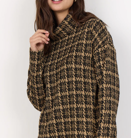 Soya Concept SOYA CONCEPTS  Black/Tan Houndstooth Sweater AE Soya Concept SOYA CONCEPTS  Black/Tan Houndstooth Sweater AE