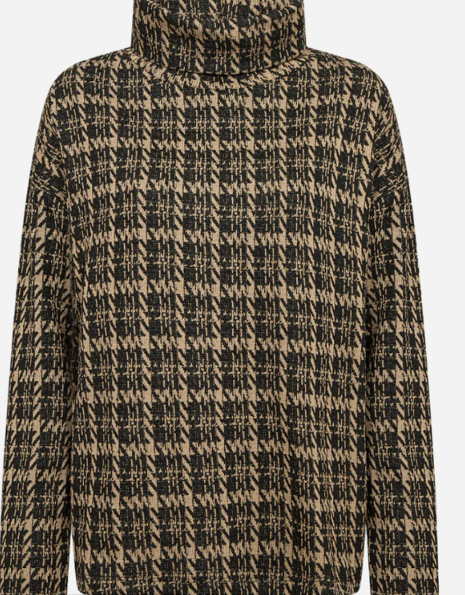 Soya Concept SOYA CONCEPTS Black/Tan Houndstooth Sweater AE