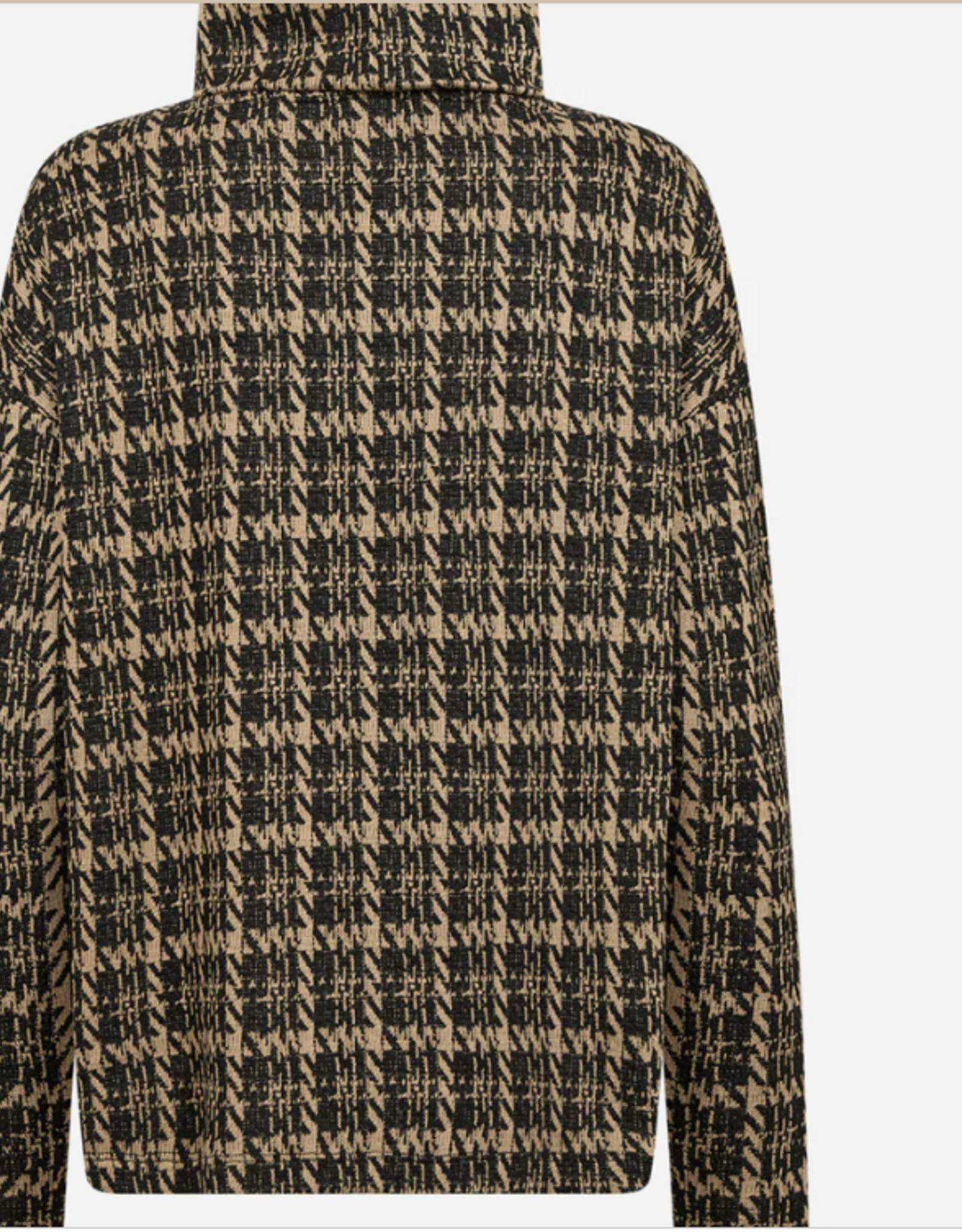 Soya Concept SOYA CONCEPTS Black/Tan Houndstooth Sweater AE