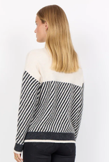 Soya Concept SOYA CONCEPT 33688 Nessie Cream/Charcoal Stripe Sweater CR