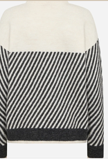 Soya Concept SOYA CONCEPT 33688 Nessie Cream/Charcoal Stripe Sweater CR