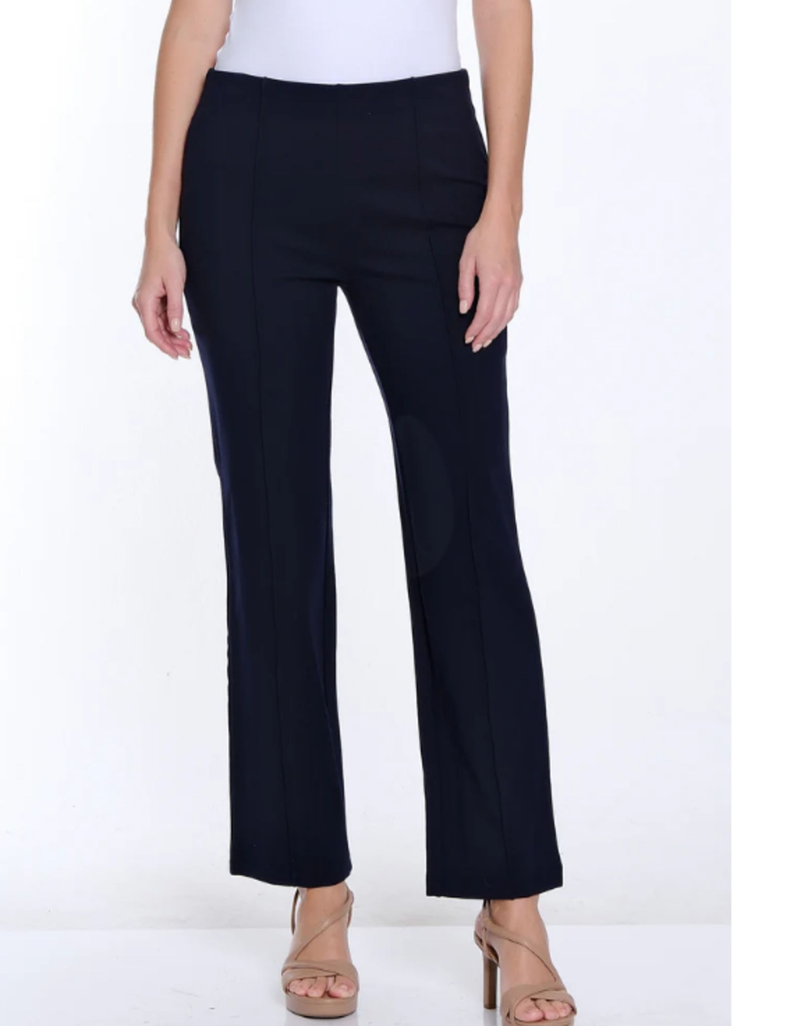 Multiples Multiples 35707PM Black Elastic No Waist Pintuck Flare Leg Ankle Pant AC