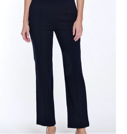 Multiples Multiples 35707PM Black Elastic No Waist Pintuck Flare Leg Ankle Pant AC