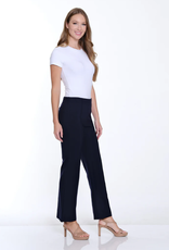 Multiples Multiples 35707PM Black Elastic No Waist Pintuck Flare Leg Ankle Pant AC Multiples Multiples 35707PM Black Elastic No Waist Pintuck Flare Leg Ankle Pant AC