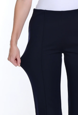 Multiples Multiples 35707PM Black Elastic No Waist Pintuck Flare Leg Ankle Pant AC Multiples Multiples 35707PM Black Elastic No Waist Pintuck Flare Leg Ankle Pant AC
