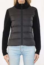 Metric Knits Metric Knit Black Knit/Quilted L/S Zip-Up Jacket
