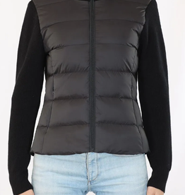 Metric Knits Metric Knit Black Knit/Quilted L/S Zip-Up Jacket