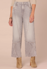 Democracy Democracy Lt. Grey Skyrise Relaxed Straight Leg w/Seams Jeans AA