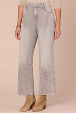 Democracy Democracy Lt. Grey Skyrise Relaxed Straight Leg w/Seams Jeans AA