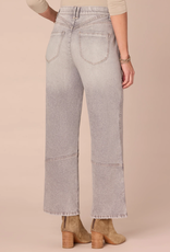 Democracy Democracy Lt. Grey Skyrise Relaxed Straight Leg w/Seams Jeans AA