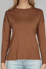 Metric Knits Metric Knits Wood Round  Roll Neck Long Sleeve Top AC Metric Knits Metric Knits Wood Round  Roll Neck Long Sleeve Top AC