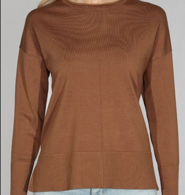 Metric Knits Metric Knits Wood Round  Roll Neck Long Sleeve Top AC