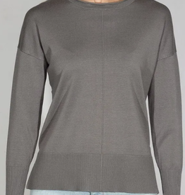 Metric Knits Metric Knits Dark Shadow Round  Roll Neck Long Sleeve Top AC
