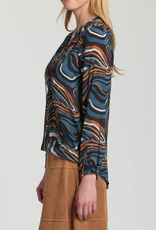 APNY APNY Moca Multi V-Neck w/Drawstring Top