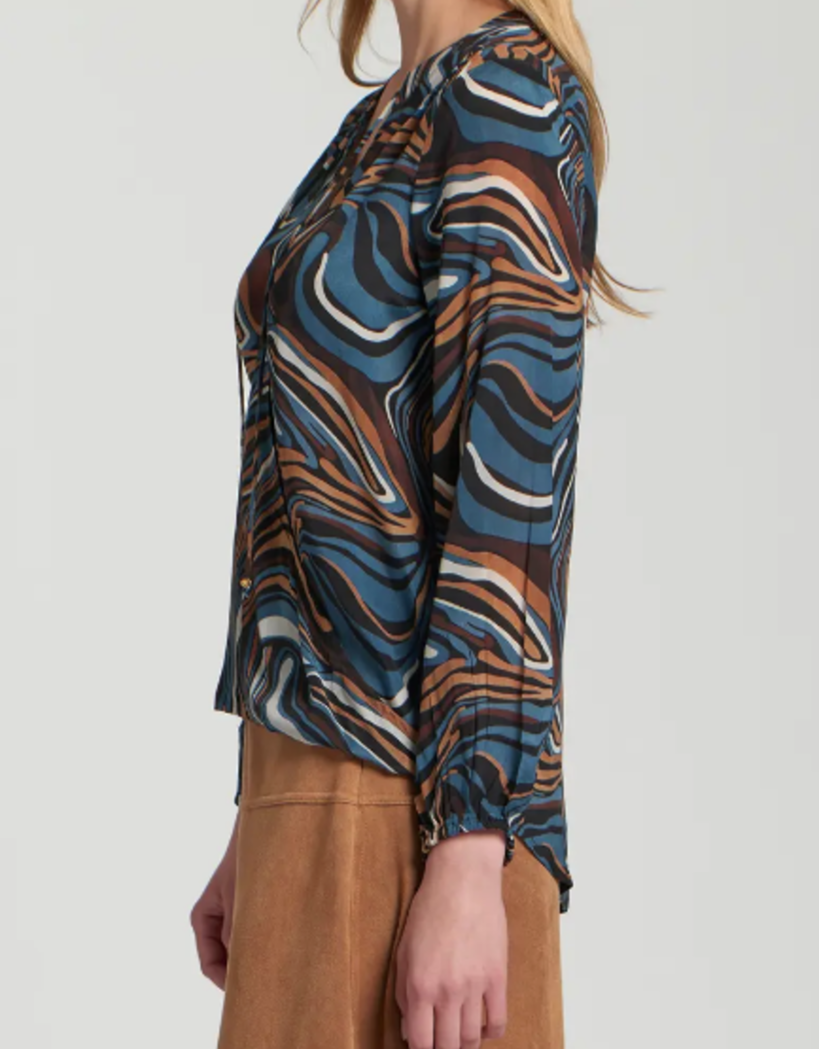 APNY APNY Moca Multi V-Neck w/Drawstring Top