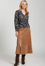 APNY APNY Moca Multi V-Neck w/Drawstring Top