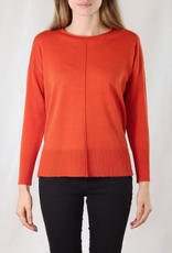Metric Knits Metric Knits Orange Long Sleeve Sweater Top