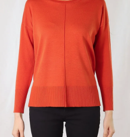 Metric Knits Metric Knits Orange Long Sleeve Sweater Top