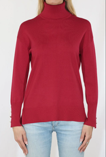 Metric Knits Metric Knits Red Turtle Neck Long Sleeve Top
