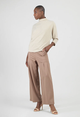 Clara Sun Woo Clara Sun Woo Natural Ribbed Funnel Neck Sweater Top KK Clara Sun Woo Clara Sun Woo Natural Ribbed Funnel Neck Sweater Top KK