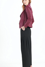 Clara Sun Woo Clara Sun Woo  Merlot Liquid Leather Zip Jacket RB Clara Sun Woo Clara Sun Woo  Merlot Liquid Leather Zip Jacket RB