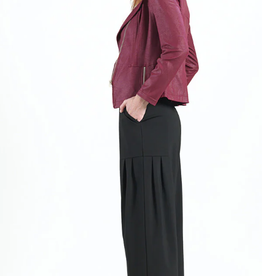 Clara Sun Woo Clara Sun Woo Merlot Liquid Leather Zip Jacket RB Clara Sun Woo Clara Sun Woo Merlot Liquid Leather Zip Jacket RB