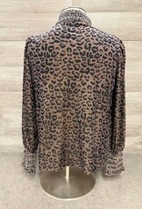 APNY APNY  Latte/Black Mock Neck long Sleeve Top CA
