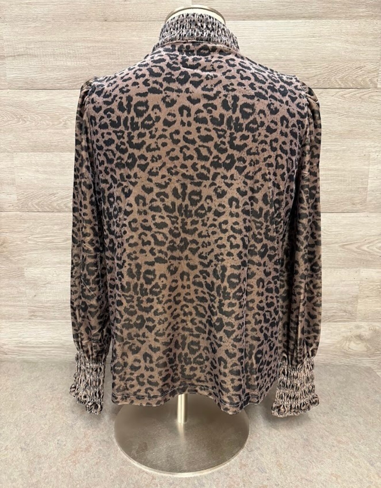 APNY APNY  Latte/Black Mock Neck long Sleeve Top CA