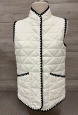 Multiples Multiples  Winter White Sleeveless Snap Up Vest AK